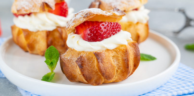 Profiteroles de Printemps aux fraises