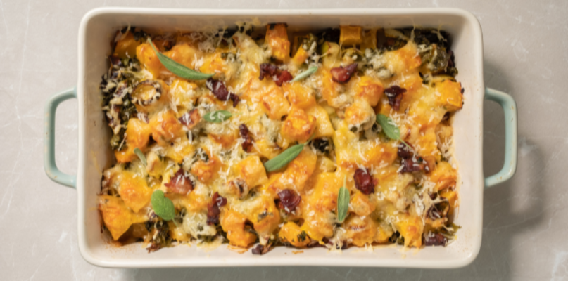 Recette gratin crozet et poireaux