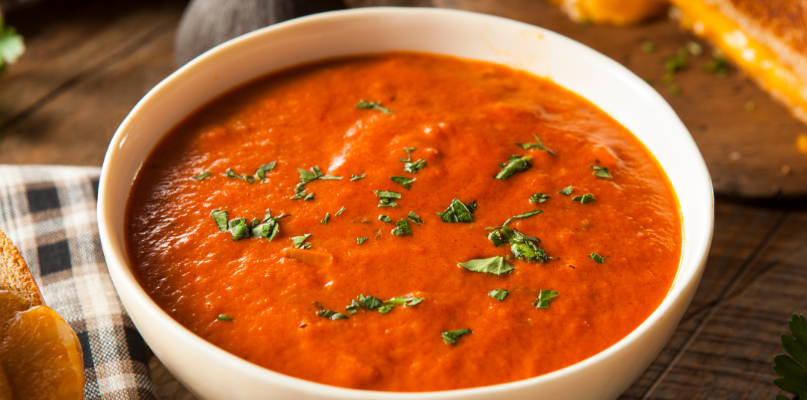 Potage froid Tomates Menthe Basilic