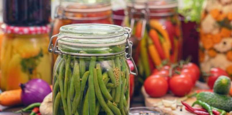 Haricots verts en bocaux
